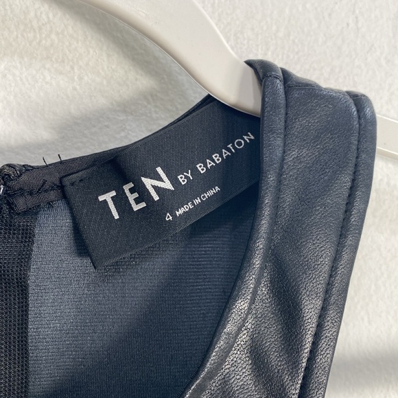 Ten by Babaton Cinema Dress Vegan Leather Size 4 - Picture 6 of 12
